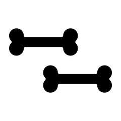 Fossil Bone Vector Glyph Icon Design