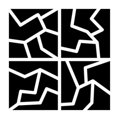 Mosaic Floor Vector Glyph Icon Design