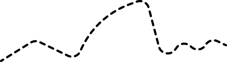 A dotted line graph showing a flat trend, with no significant rise or fall in the data points.