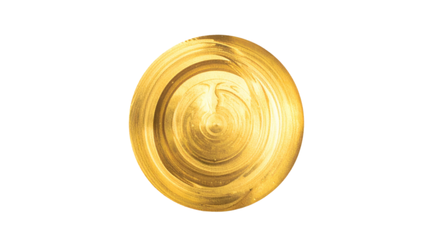 A luminous golden orb on black background. Swirls of gold create texture and depth