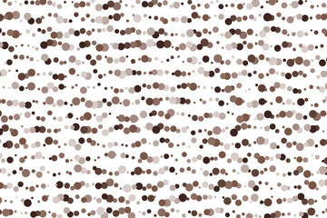 Abstract Brown Polka Dot Pattern on White Background for Decorative Design and Creative Projects