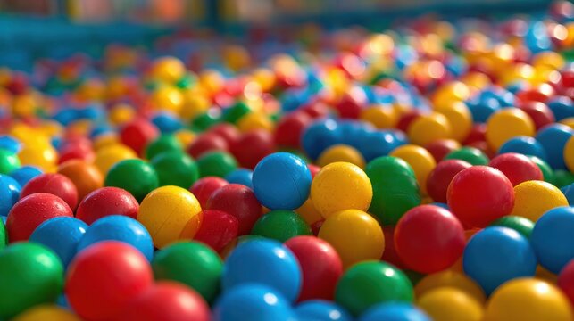 colorful plastic balls in a ballpit,