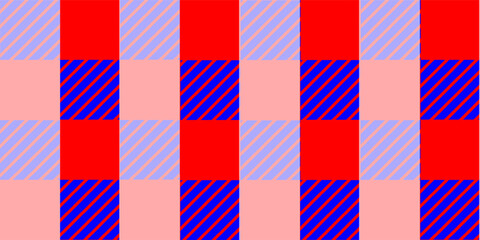 Fototapeta premium Gingham pattern background. Retro tablecloth texture. Abstract color full of Scott pattern. Pastel gingham seamless background for print on fabric. Vector art