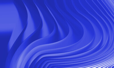 Abstract blue swirling fabric texture background with smooth waves.