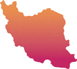 Obraz premium Iran Map – Travel Edition