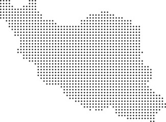 Flat Map of Iran &ndash; Travel Country Version