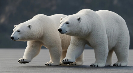 polar bear on the ice
