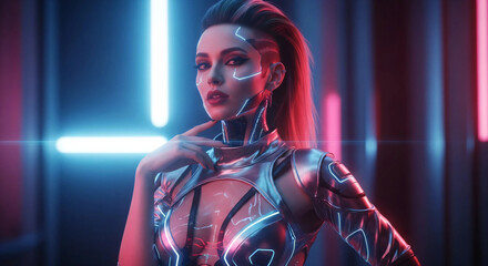 Woman Cyberpunk Style