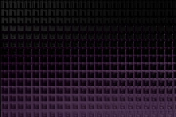 Abstract geometric pattern featuring a grid of squares, rendered in varying shades of black and purple, creating a dynamic texture and a sense of depth and modernity. isolated on a white background