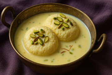 Indian Dessert – Rasmalai in Bowl