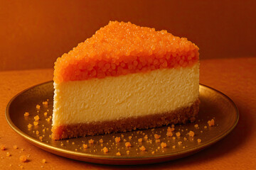 Indian Dessert – Motichoor Cheesecake Slice