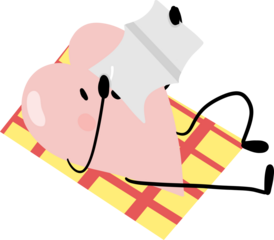 illustration of heart cute cartoon reading the book vector