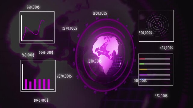 Global Financial Data Visualization with Charts and Graphs finance.Dynamic global financial data dashboard with charts and graphs for business or stock analysis. - Powered by Adobe