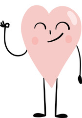 illustration of heart cute cartoon png file