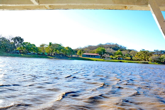 Boat on the Tempisque River in Palo Verde National Park, Costa Rica