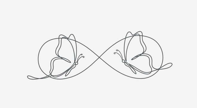 Abstract infinity symbol figure drawing vector art scalable illustration for diverse design projects