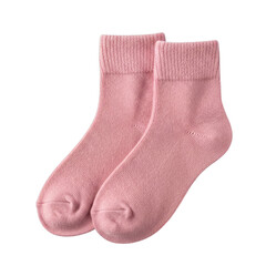 Pink Crew Socks isolated on a transparent background