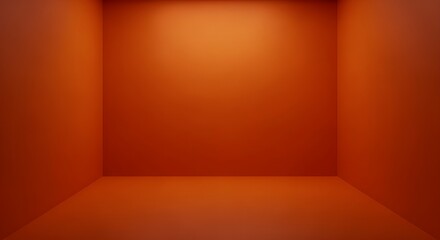 empty room with orange wall