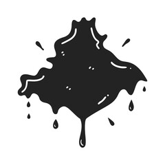 A vector design silhouette illustration with black ink