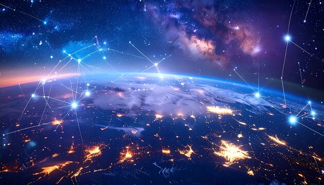 Global Network Connections and Digital Earth.