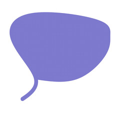 Purple Speech Bubble with Tail for Conversation, Dialogue, and Communication Concept Design