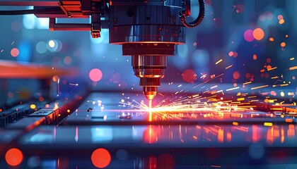 Laser Cutting Machine in Action - Precision and Technology.