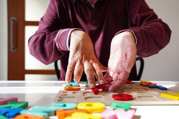 Fototapeta premium Cognitive exercises for dementia patients