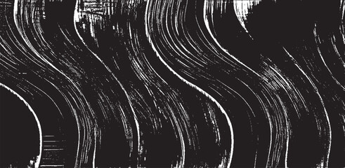 Vector brush stroke texture. Distressed uneven grunge background. Abstract vector illustration. Overlay over any design to create interesting effect and depth. Black isolated on white. EPS10