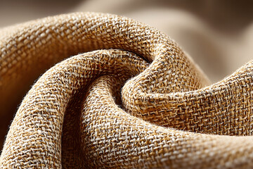 Textured Burlap Fabric Close-Up for Design and Craft Projects
