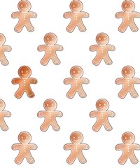 These charming gingerbread man cookie illustrations capture the festive spirit of the holidays with playful and colorful designs.