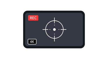 camera viewfinder recording 4k video focusing in a digital interface for filming projects perfect for showcasing video production tutorials.