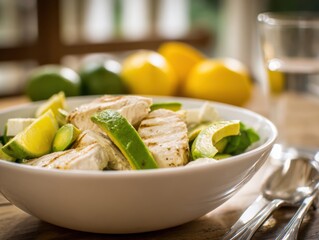 Grilled Chicken with Avocado and Fresh Salad