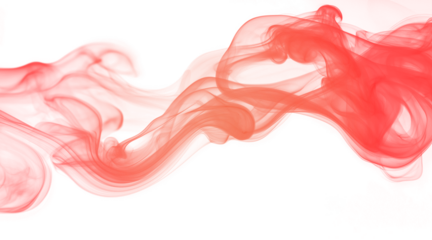 Red smoke isolated on a white or transparent PNG background. Ideal for digital art, abstract designs, creative overlays, visual effects, cinematic projects, modern graphics, and artistic compositions.