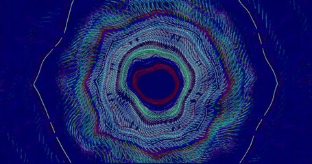 Endless tunnel video loop with vibrant colors and abstract patterns for immersive viewing experience