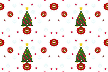 christmas card with christmas tree. seamless geometric ethnic pattern.Native American tribal fabric,design illustration vector for woven textile printing,tile,cards,picture books, boho indian ornament