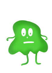 green alien monster illustration halloween