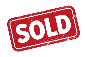 Bold red 'SOLD' stamp signifies successful transaction completion