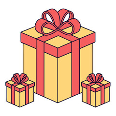 gift boxes vector illustration