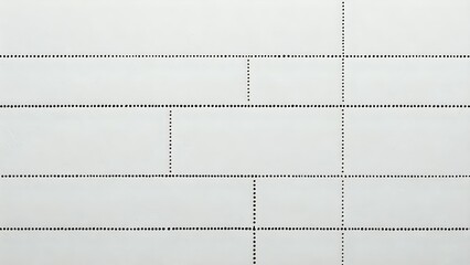 White Blank Grid Background with Perforated Stamp Lines