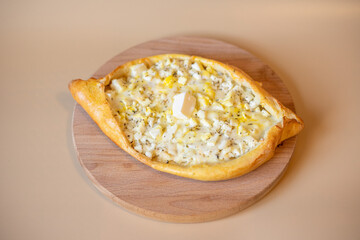 Traditional Caucasian flatbread with cheese