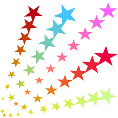 colorful stars on white