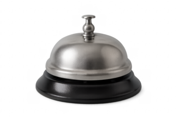 Service bell for hotel reception desk concept