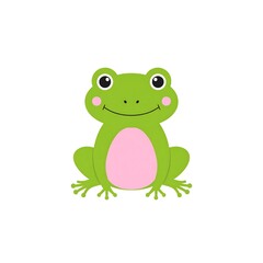 Obraz premium Cute cartoon frog (1)