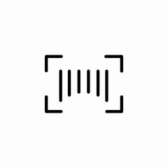 barcode scanner target icon sign vector