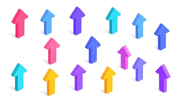 Colorful 3D arrows (2)