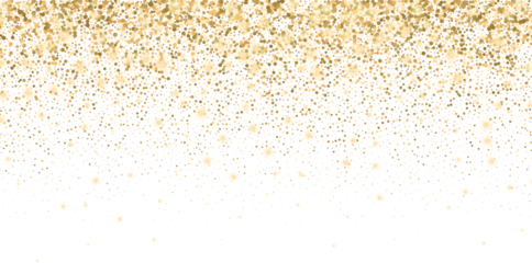 The dust sparks and golden stars shine with special light. Vector sparkles on a transparent background Glitter golden star and light wave. Christmas Holiday banner with glow particle Set spark glitter