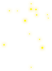 The dust sparks and golden stars shine with special light. Vector sparkles on a transparent background Glitter golden star and light wave. Christmas Holiday banner with glow particle Set spark glitter