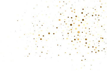 The dust sparks and golden stars shine with special light. Vector sparkles on a transparent background Glitter golden star and light wave. Christmas Holiday banner with glow particle Set spark glitter