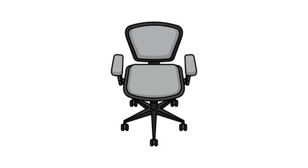 Fototapeta premium office chair ergonomic gray office chair design perfect for home office setups or professional workspaces ideal for workplace efficiency support and comfort