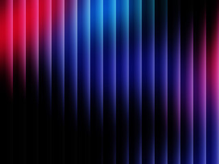 Vertical Blinds with Vivid Gradient Texture in Red, Blue, and Black Stripes